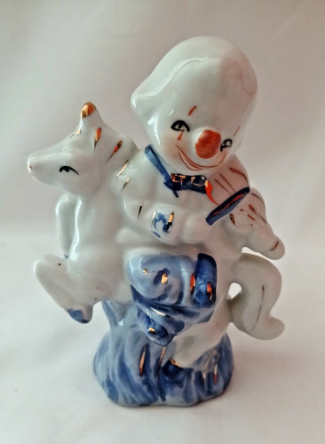 Vintage porcelain clown - porcelain,