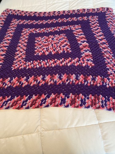Crochet throw afghan spread - throw,