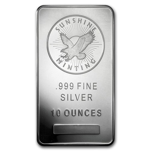 Sunshine mint silver bar - silver,