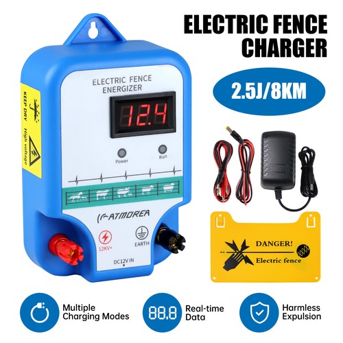 Powered fence charger lcd - powered,
