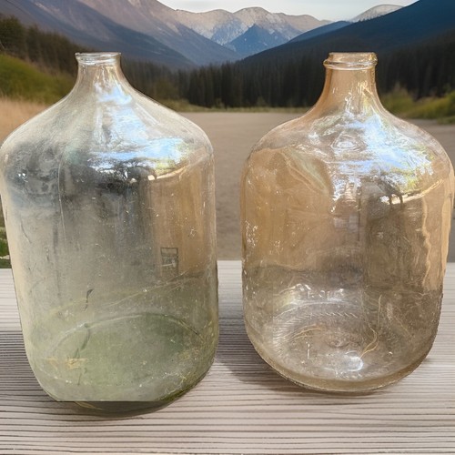 Vintage gallon glass bottles - gallon,