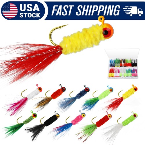 40pcs crappie jigs - 40pcs, 1/32oz