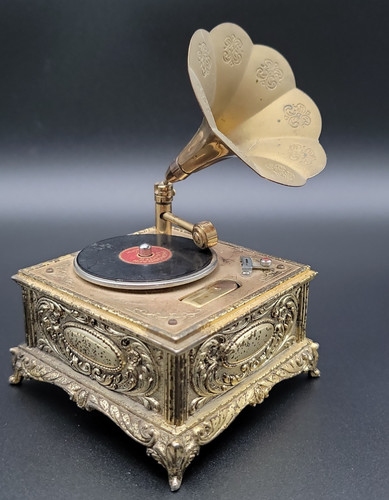 Brass miniature music box - brass,