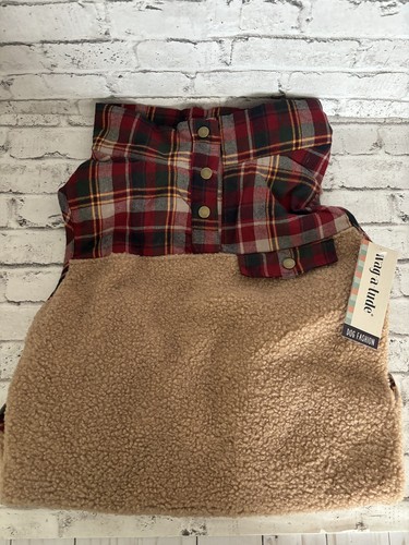 Wag tude tan plaid - tan, sherpa