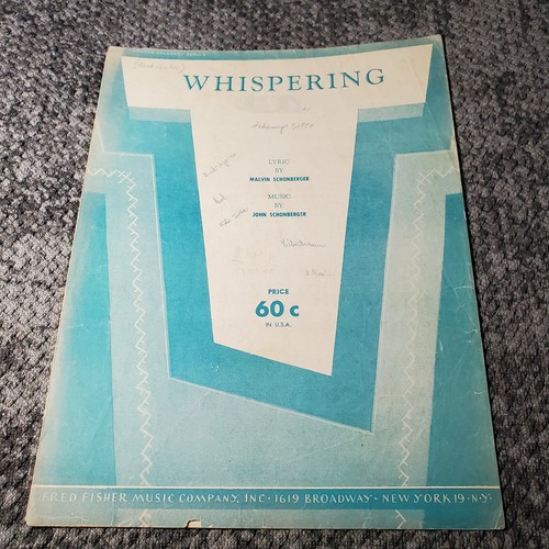 Whispering sheet music - sheet, malvin