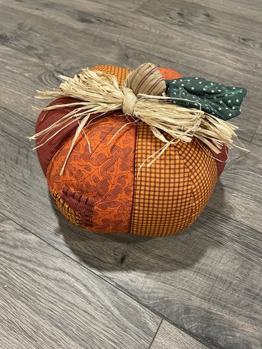 Fabric fall pumpkin - fabric,
