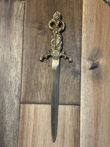 Vintage brass bronze letter - bronze,