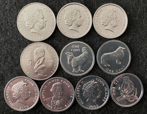 Cook islands coins set - islands,