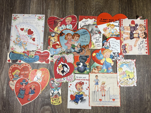 Vintage valentine day cards - vintage, valentine's