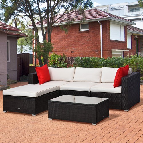 5pc rattan wicker - wicker, sofa