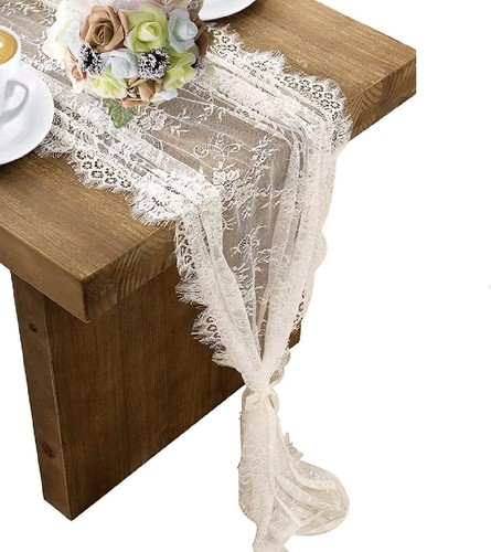Pcs white lace table - lace, runner