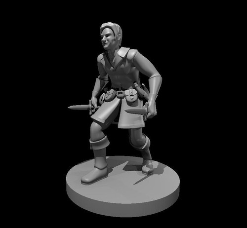 Human male rogue 28mm - human, scale