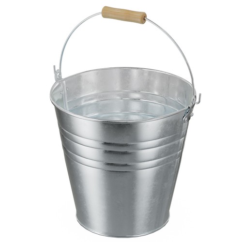 Galvanized ice bucket - bucket, beverage