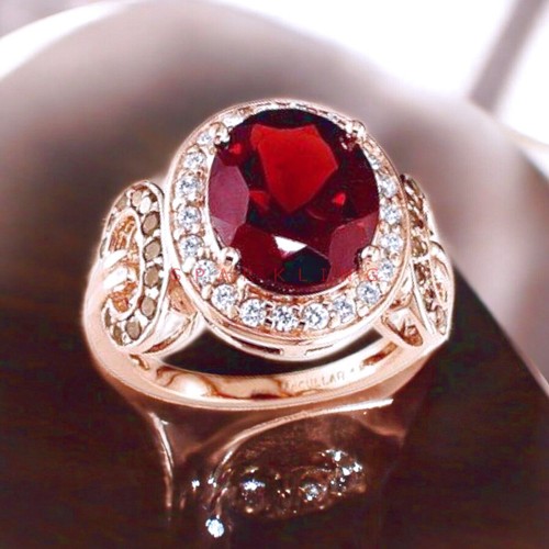 Ruby oval cut with 14k - ruby,