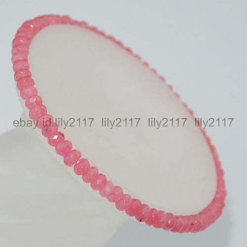 Beautiful 2x4mm faceted pink - 2x4mm,