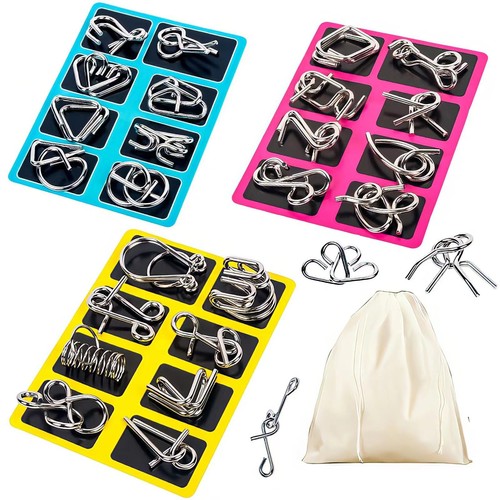 Metal wire puzzle set - wire,