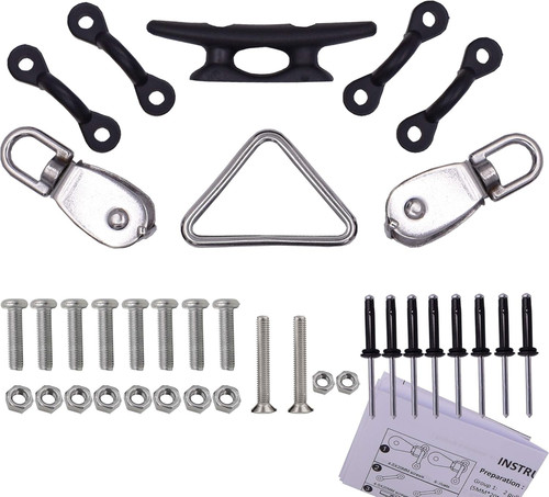 Kayak canoe anchor trolley kit - trolley,