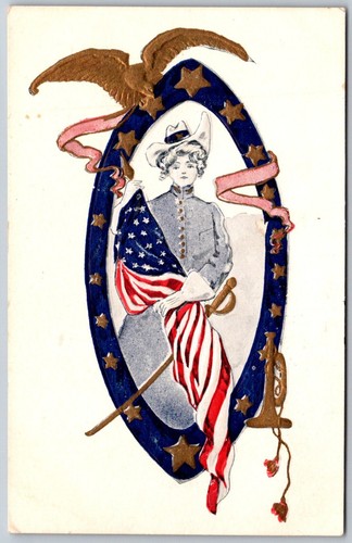Postcard woman civil - woman,