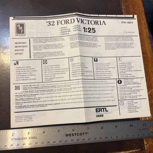 Vintage model instruction - vintage,