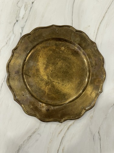 Vintage brass scalloped edge - vintage,