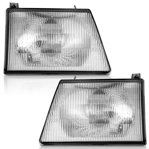 Pair headlights chrome for - chrome,