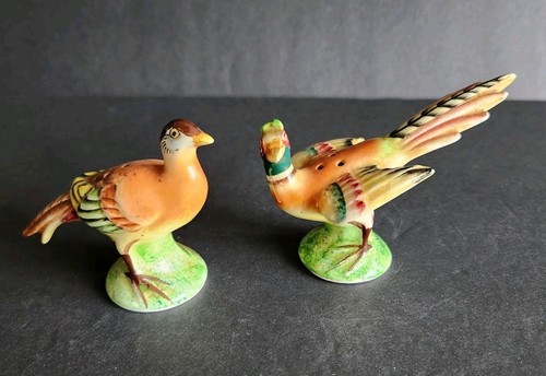 Vtg ringneck pheasant pair - pair, hen