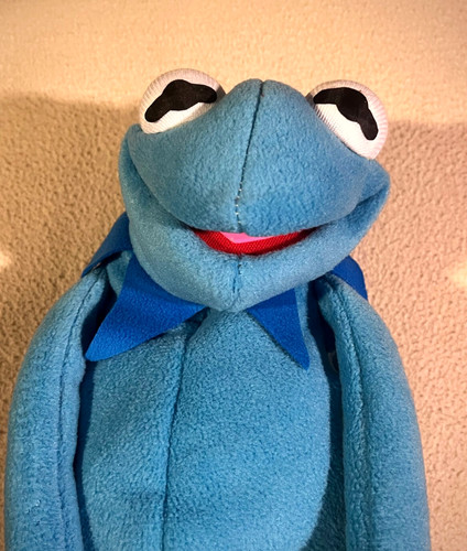 Rare blue kermit hand - blue, crafted