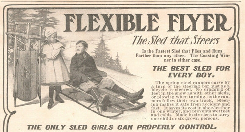 Flexible flyer sled - sled, girl