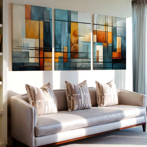 Pieces abstract geometric - pieces,