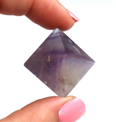 Fluorite octahedron polished - fluorite,