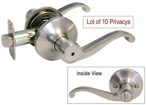 Satin nickel privacy door - 10,