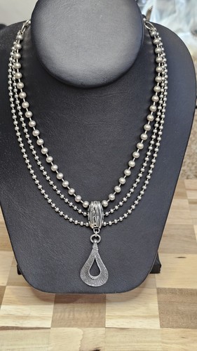 Multi strand beaded necklace - multi,