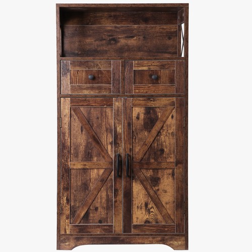 Brown storage cabinet - cabinet, with
