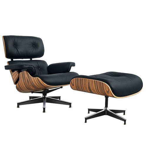 Mid century leather lounge - leather,