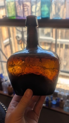 Pontiled mini demijohn kidney - pontiled,