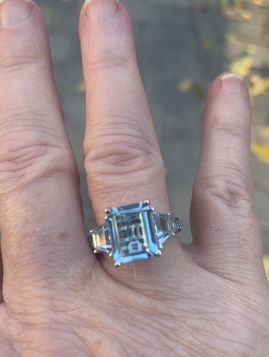 Premium sky blue topaz ring - sky,