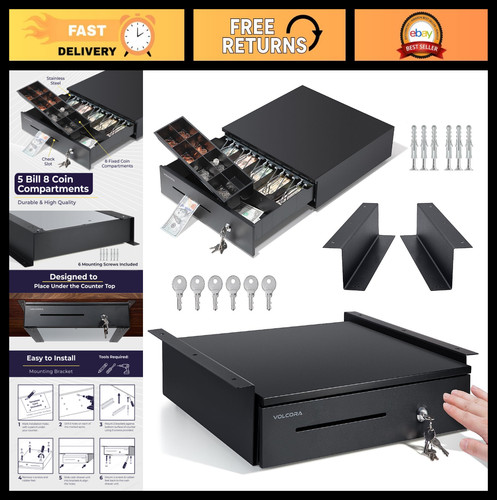 Manual push open cash register - push,