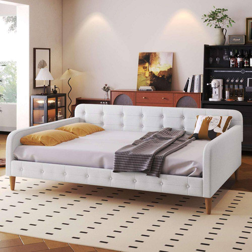 White full size upholstered - white,