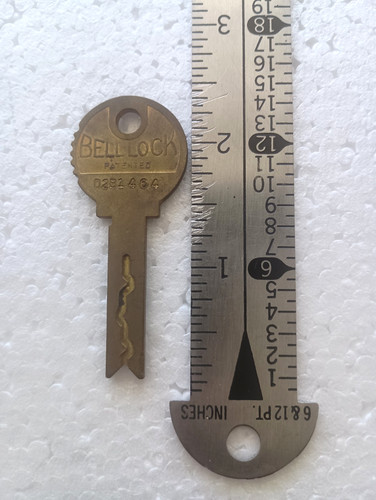 Bell lock key antique slot - antique,