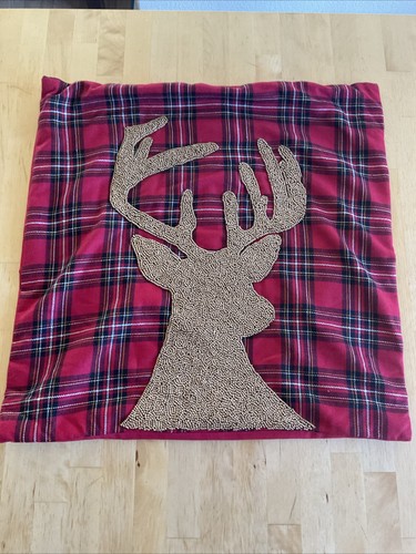 Pier one red plaid beaded - 1,