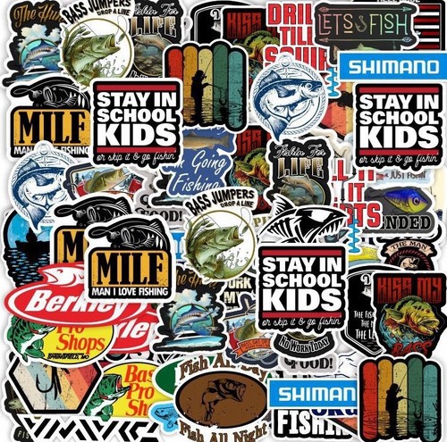 Fish fishing stickers - fishing,