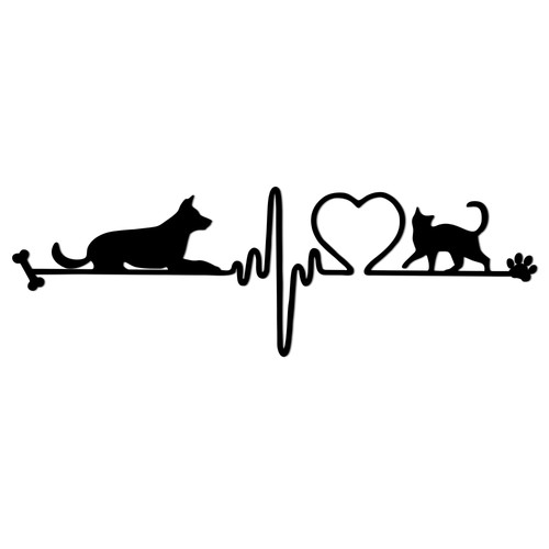Dog cat metal - wall, art