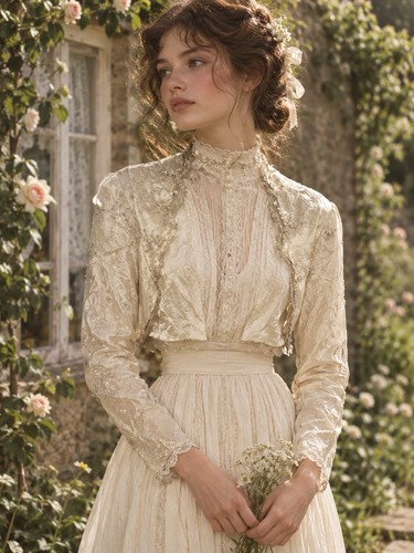 Vintage cream bolero - bolero, jacket
