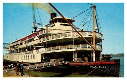Postcard delta queen stern - delta,