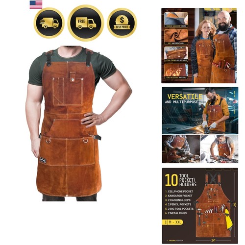 Leather welding apron tool - apron,