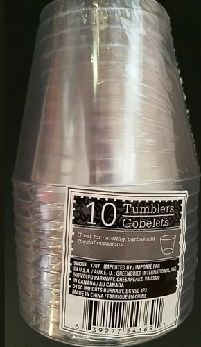 Hard plastic party - 10, cups