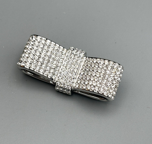 Vintage swarovski bow pin - vintage,