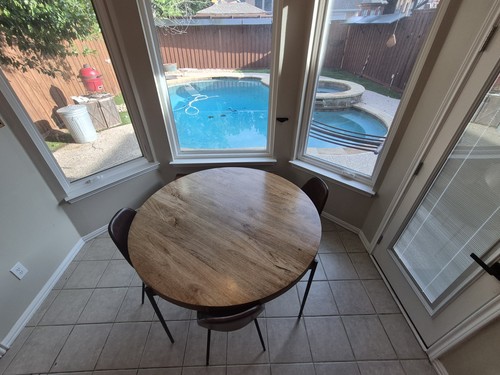 Piece round dining set wood - 6-piece,