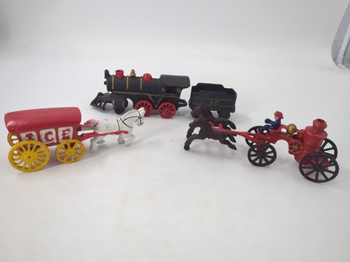 Vintage cast iron toys - iron, red