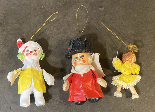 Vintage paper mache clown - mache,